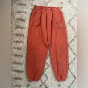 Nike salmon colored sweat joggers